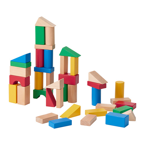 UNDERHÅLLA 40-piece wooden building block set
