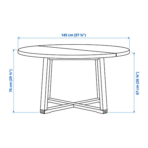 MÖRBYLÅNGA/MÅRENÄS table and 4 chairs with armrests