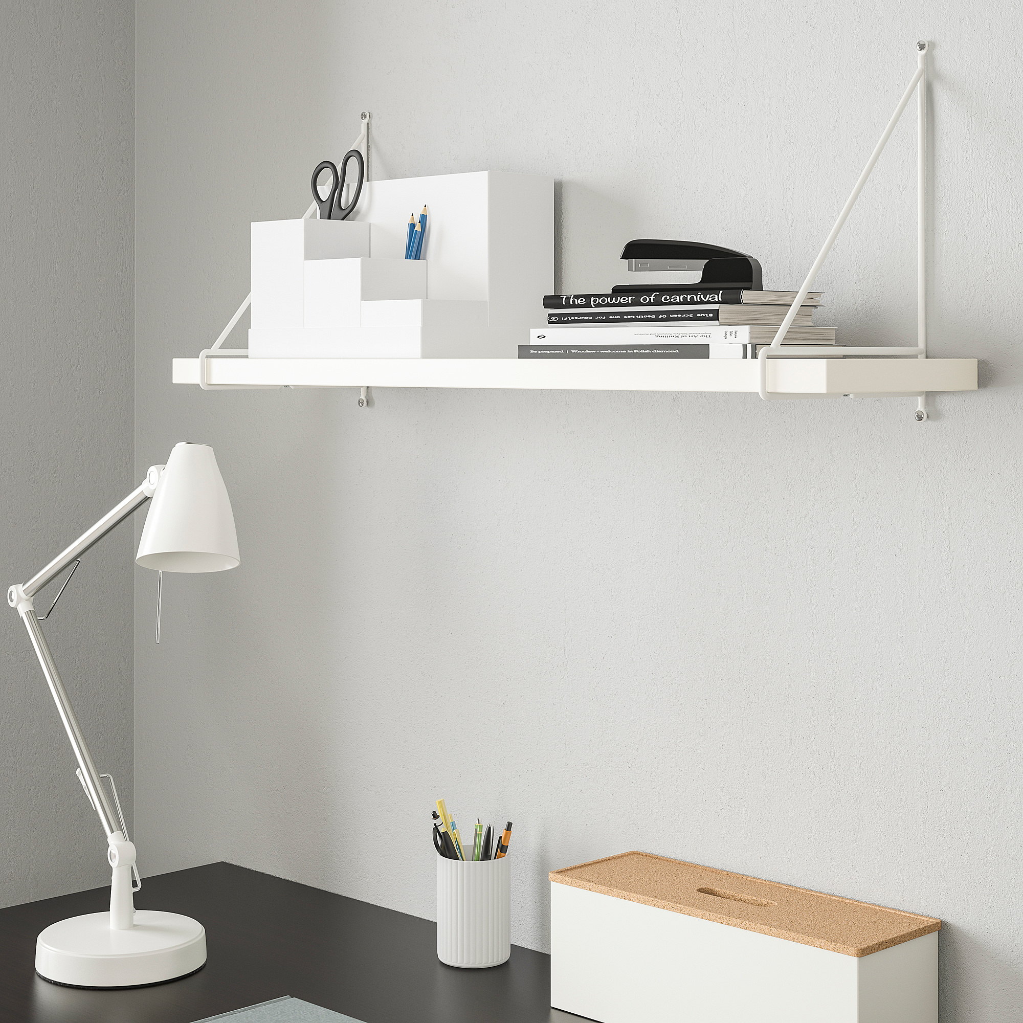 PERSHULT/BERGSHULT - wall shelf, white 