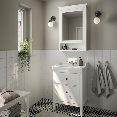 RUTSJÖN/HEMNES 洗手盆櫃連抽屜/洗手盆/水龍頭