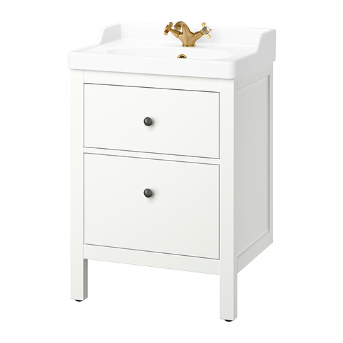 RUTSJÖN/HEMNES 洗手盆櫃連抽屜/洗手盆/水龍頭