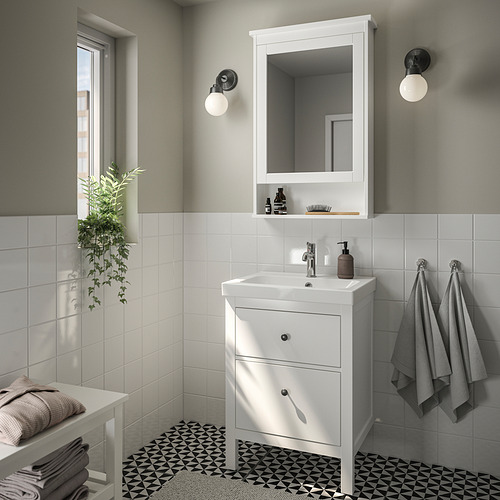 ORRSJÖN/HEMNES 洗手盆櫃連抽屜/洗手盆/水龍頭