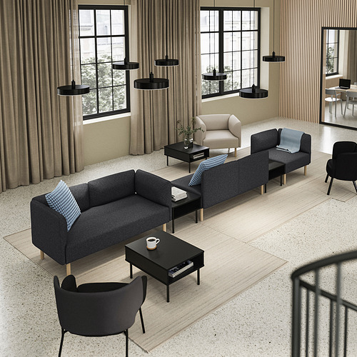 LILLEHEM 5-seat modular sofa with side table