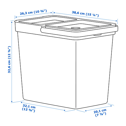 HÅLLBAR bin with lid