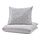 NATTSLÄNDA - duvet cover and pillowcase, floral pattern grey/white | IKEA Hong Kong and Macau - PE813431_S1