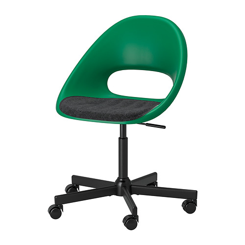 MALSKÄR/ELDBERGET swivel chair + pad