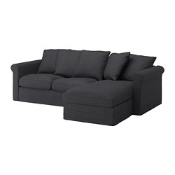 GRÖNLID - 三座位梳化布套, 連躺椅/Ljungen 暗灰色 | IKEA 香港及澳門 - PE666606_S3