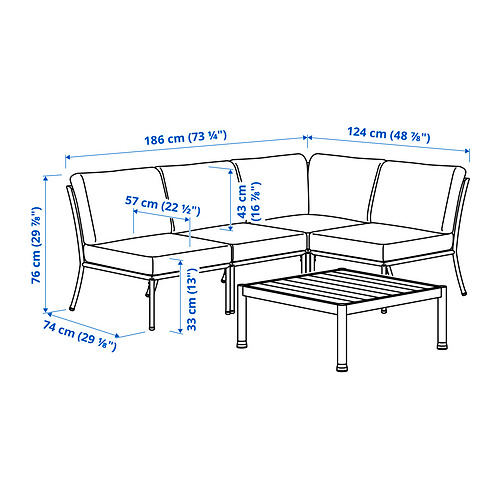 SEGERÖN 3-seat conversation set