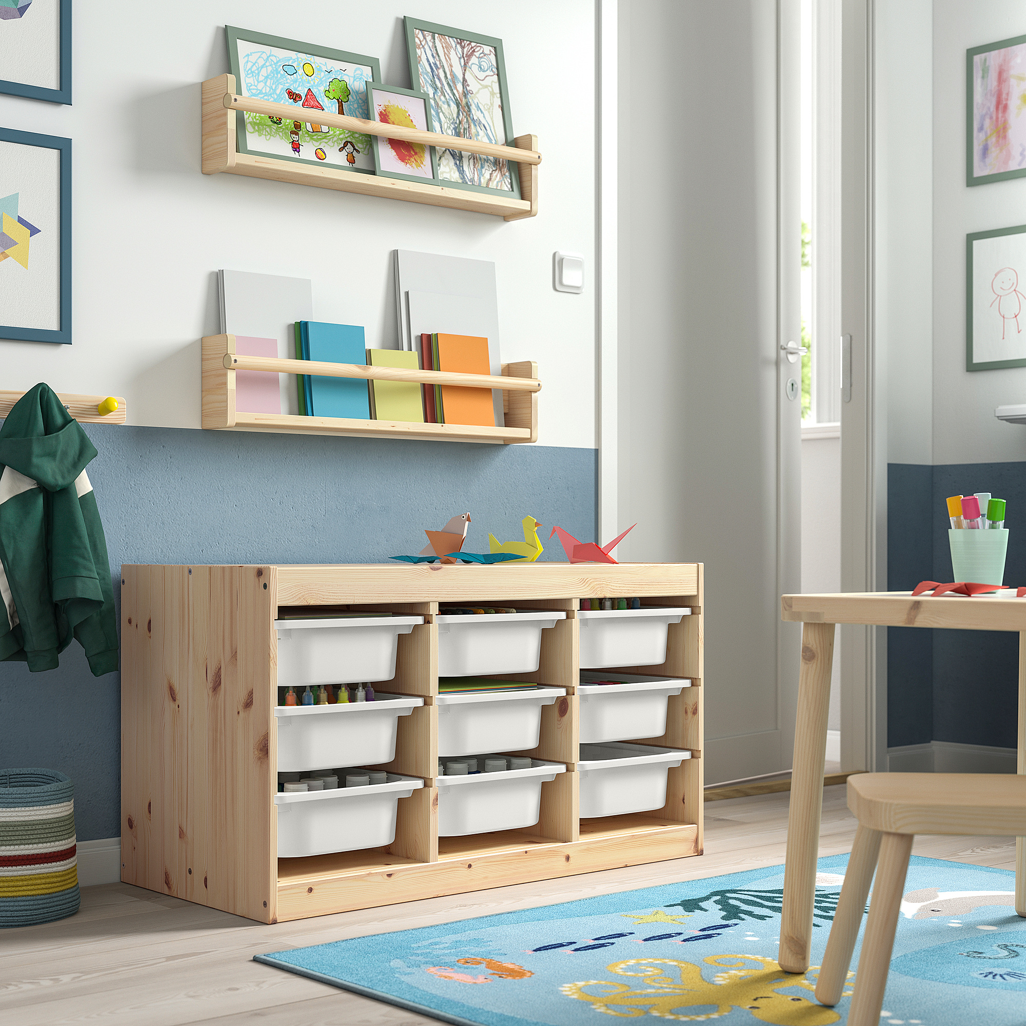 TROFAST storage combination with boxes