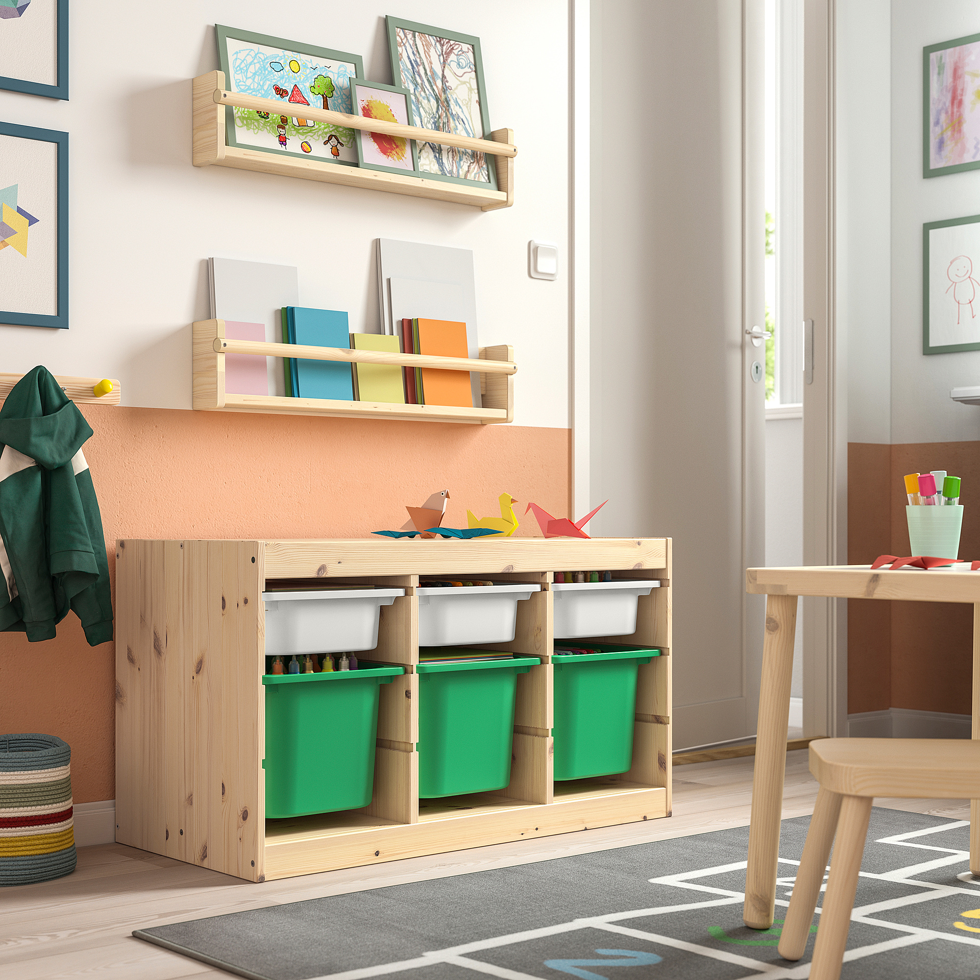 TROFAST storage combination with boxes