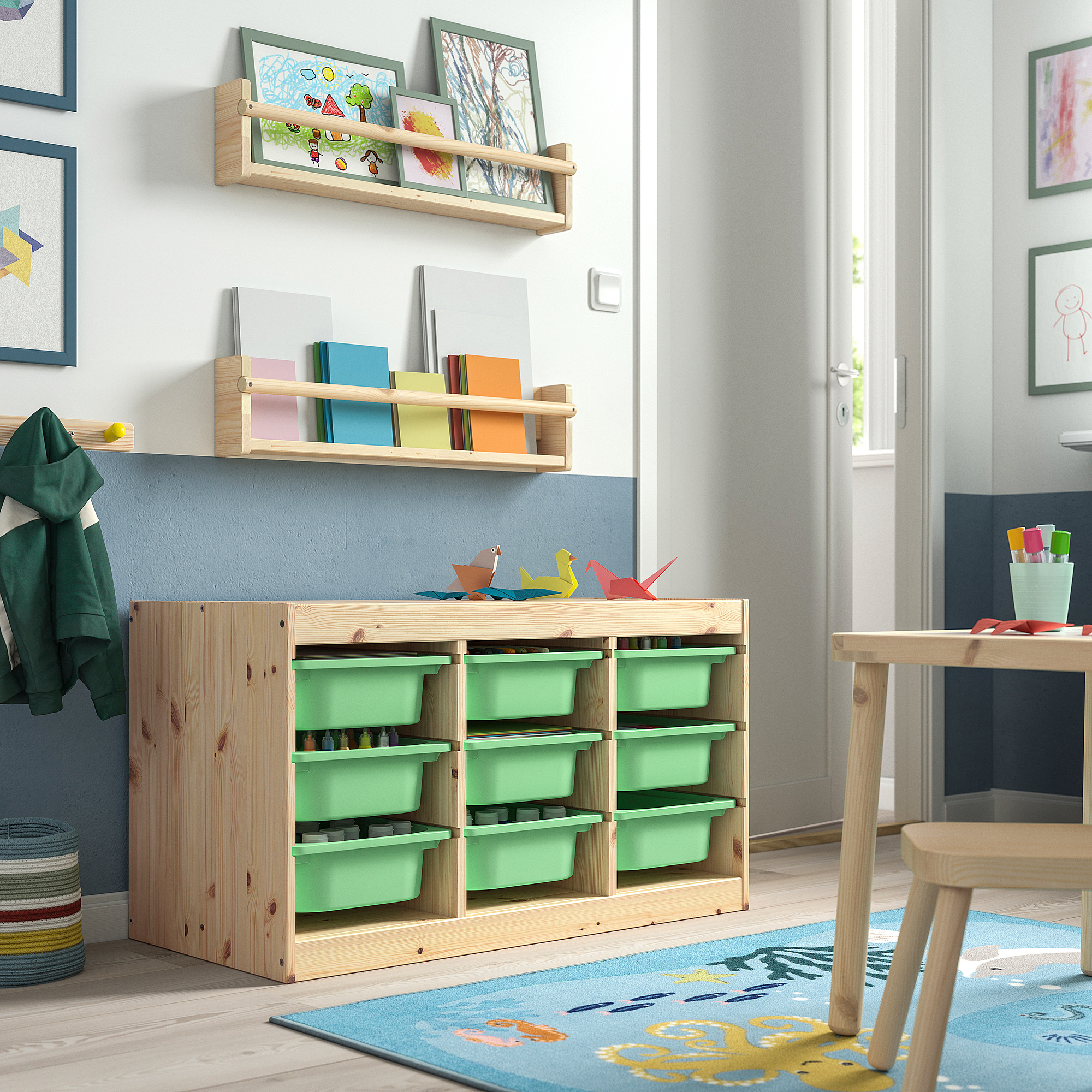 TROFAST storage combination with boxes