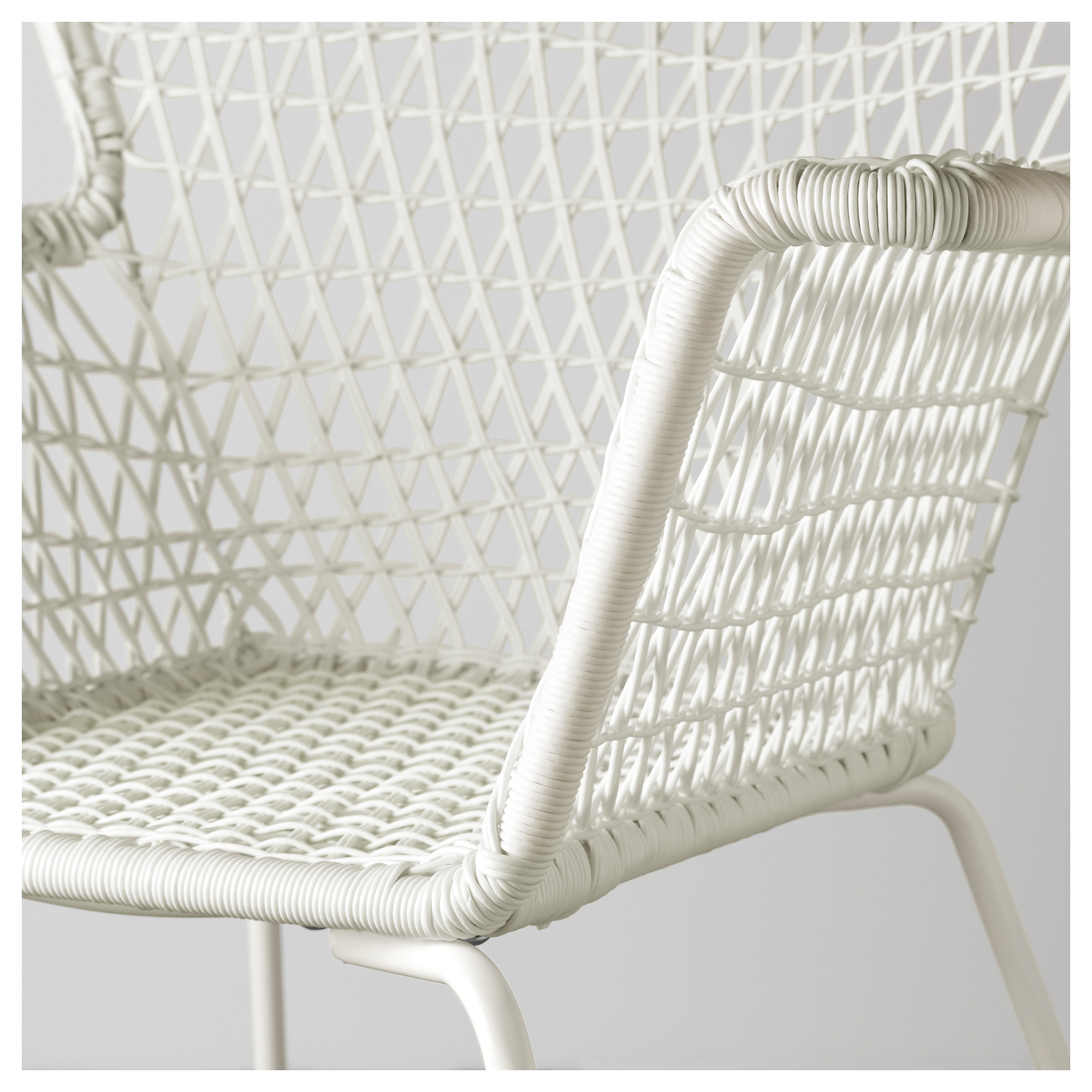 HÖGSTEN chair with armrests, outdoor, white IKEA Hong Kong and Macau