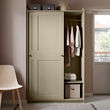 HAUGA wardrobe with sliding doors