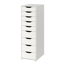 その他 IKEA alex ALEX - drawer unit with 9 drawers, white, 36x116 cm | IKEA Hong