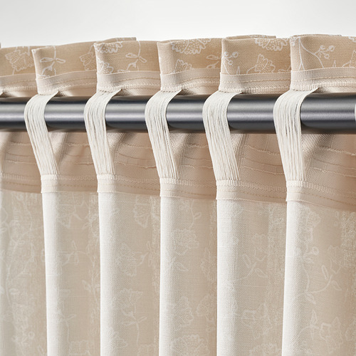 TRYSTÄVMAL curtains, 1 pair