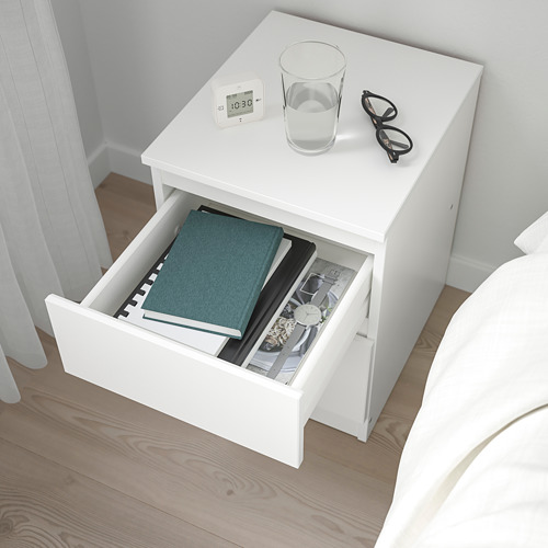 KULLEN/SLATTUM bedroom furniture, set of 4, Knisa light grey/white, double