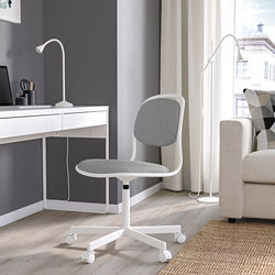 ÖRFJÄLL - 旋轉椅, 白色/Vissle 黃綠色 | IKEA 香港及澳門 - PE813987_S3