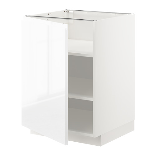 METOD base cabinet with shelves