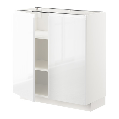 METOD base cabinet with shelves/2 doors