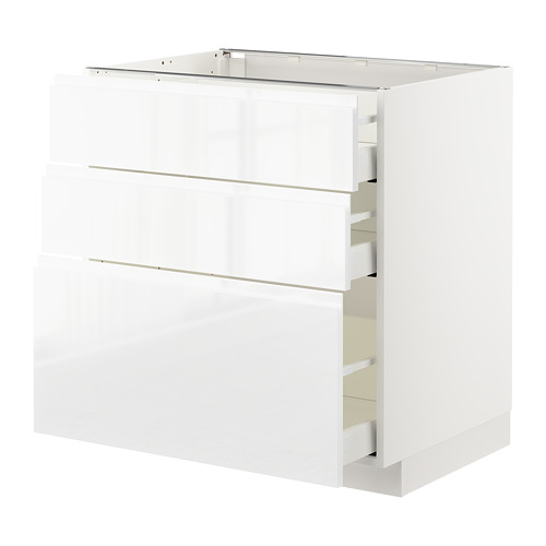 METOD/MAXIMERA base cabinet with 3 drawers