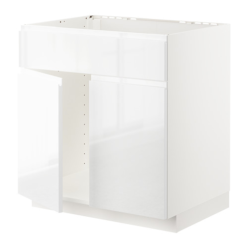 METOD base cabinet f sink w 2 doors/front