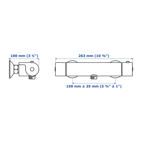 VALLAMOSSE thermostatic shower mixer