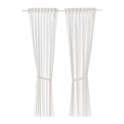 LEN curtains with tie-backs, 1 pair