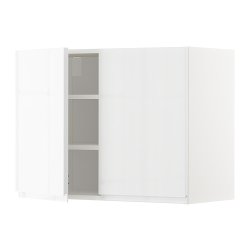 METOD wall cabinet with shelves/2 doors