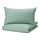 STRANDTALL - 被套連2個枕袋, 灰綠色/深綠色 | IKEA 香港及澳門 - PE814099_S1