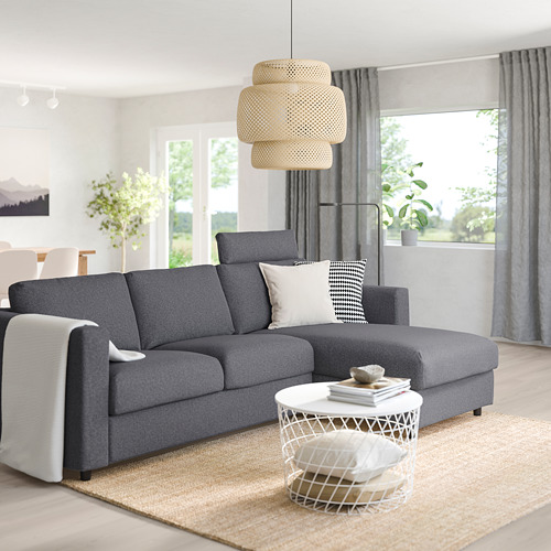 VIMLE 3-seat sofa with chaise longue