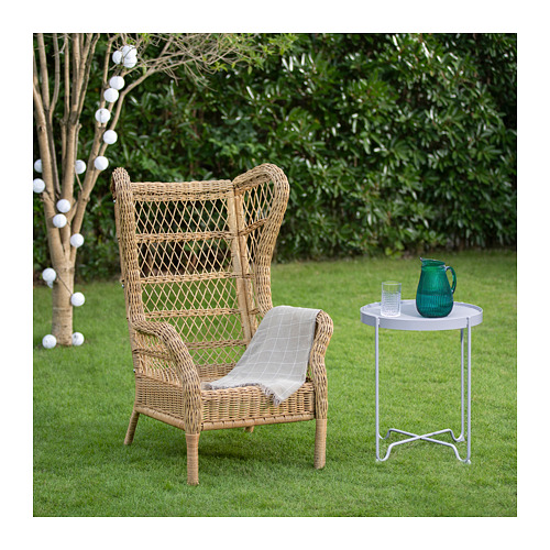 RISHOLMEN wing chair, in/outdoor, 68x67x80 cm, brown IKEA Hong Kong