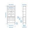HEMNES 玻璃門貯物櫃連3層抽屜