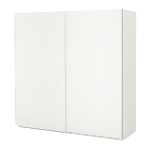 PAX wardrobe, white/Hasvik white, 200x66x201 cm IKEA Hong Kong and