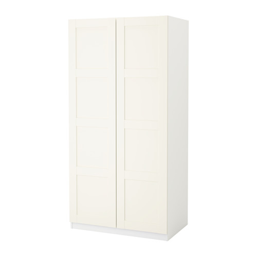PAX/BERGSBO wardrobe, white/white