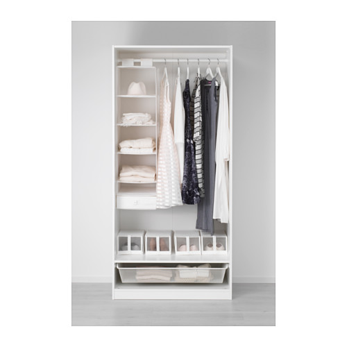 PAX/BERGSBO wardrobe, white/white
