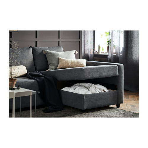 KLAGSHAMN/FRIHETEN corner sofa-bed with storage