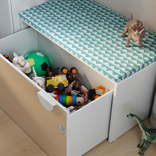 SMÅSTAD bench with toy storage