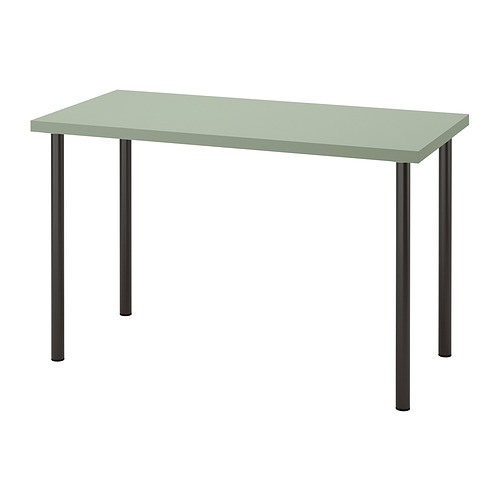 LAGKAPTEN/ADILS desk, 120x60x73 cm, light green/black