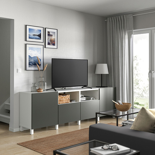 BESTÅ TV bench with doors and drawers
