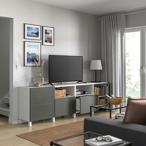 BESTÅ TV bench with doors and drawers