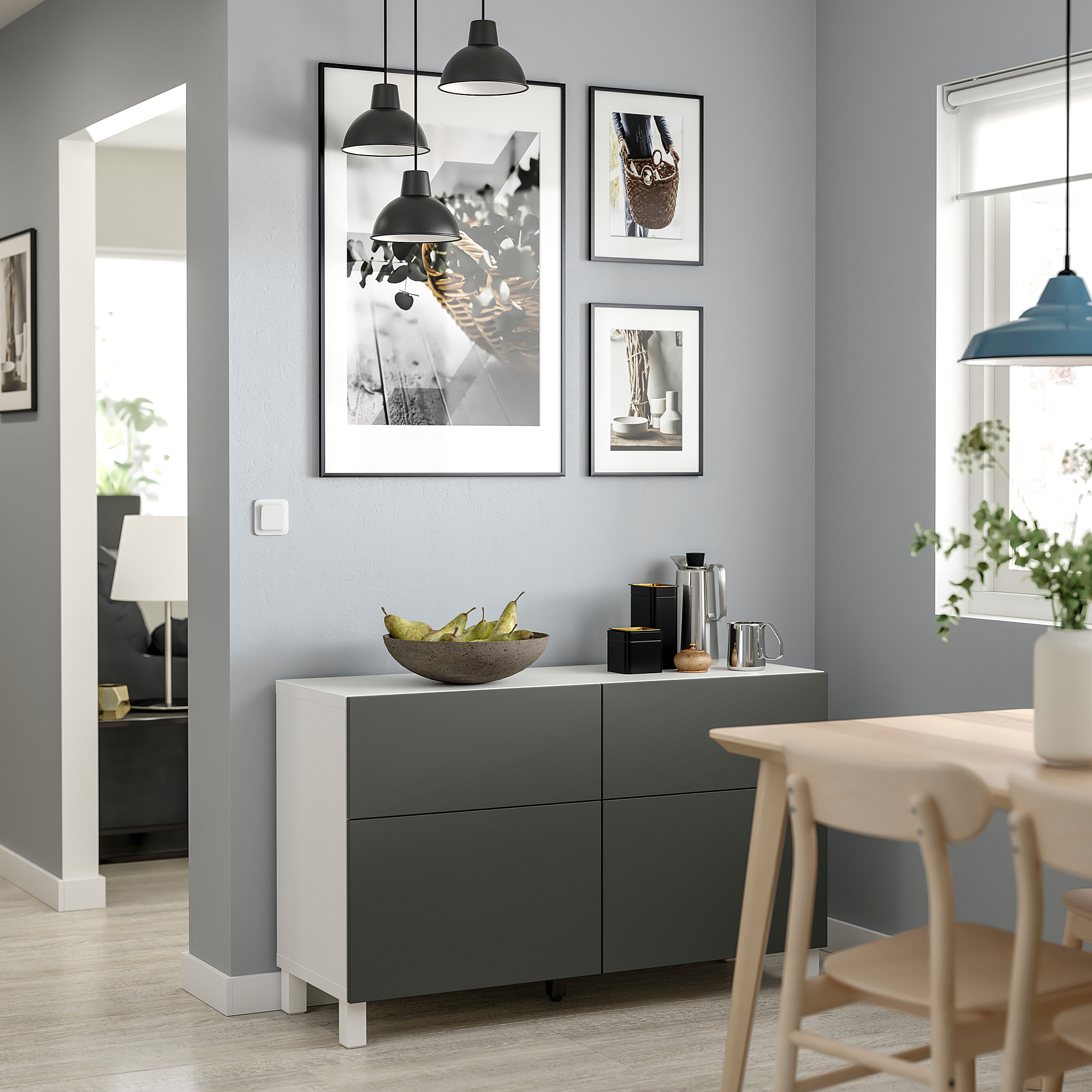 BESTÅ storage combination w doors/drawers