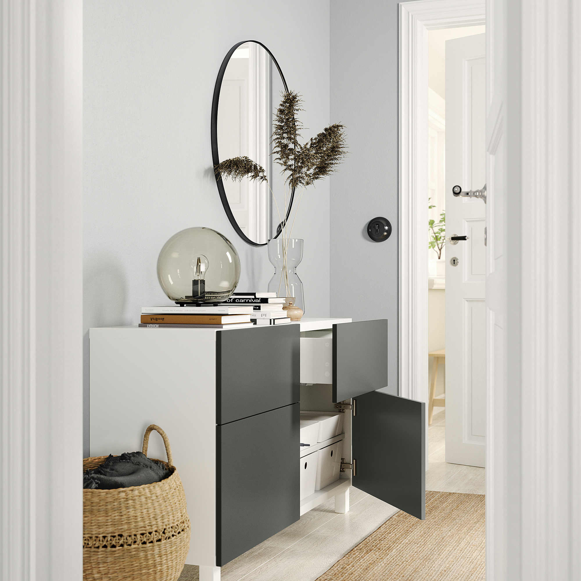 BESTÅ storage combination w doors/drawers