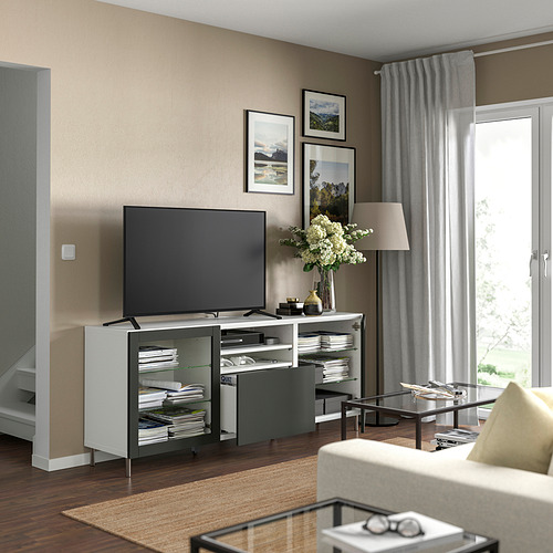 BESTÅ TV bench with drawers