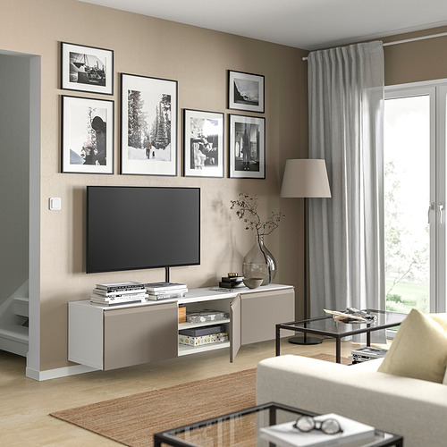 BESTÅ TV bench with doors
