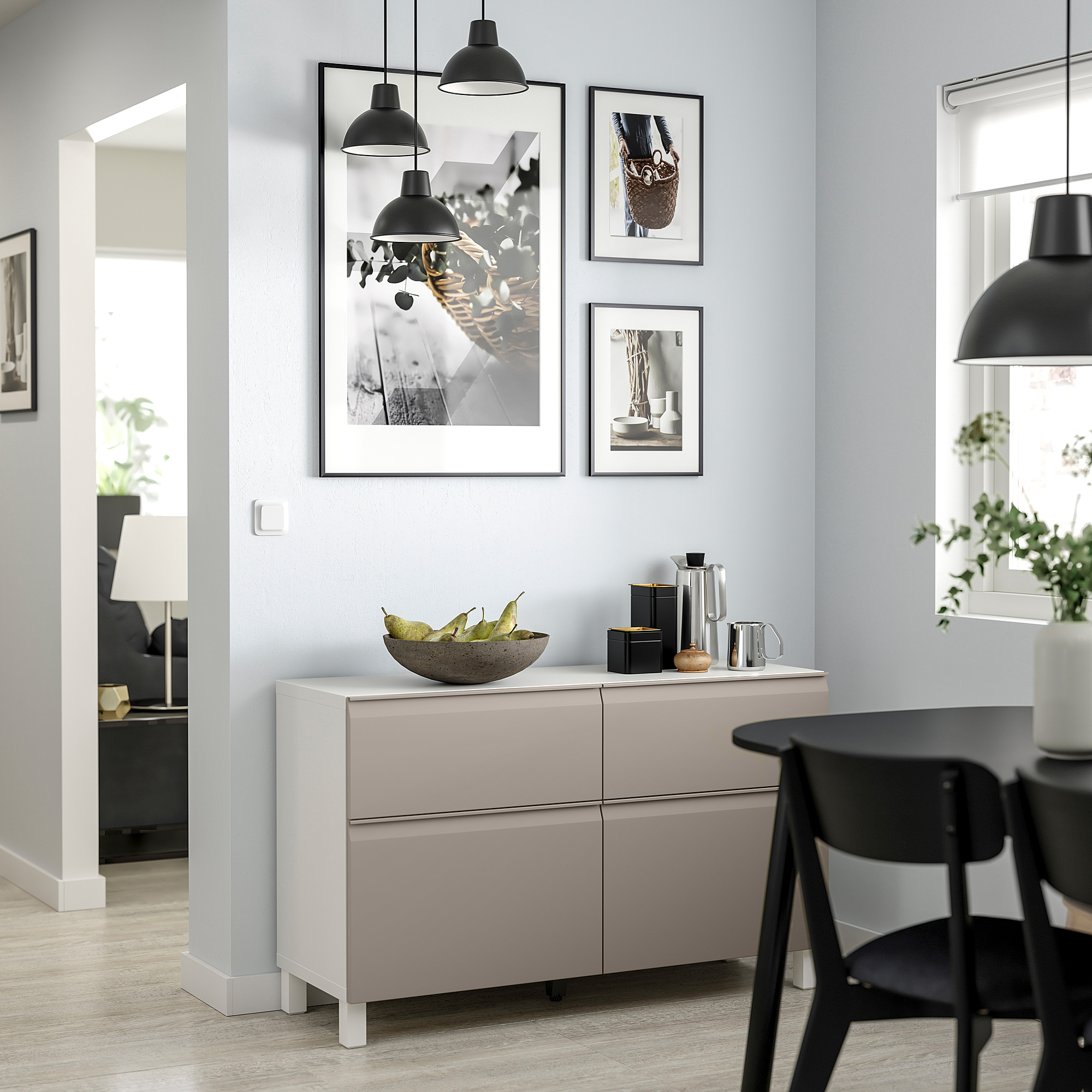 BESTÅ storage combination w doors/drawers