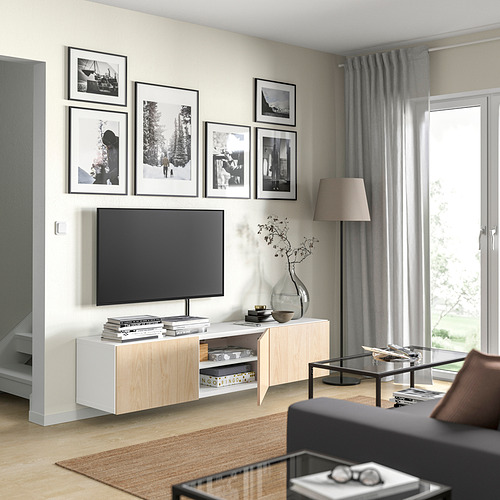 BESTÅ TV bench with doors