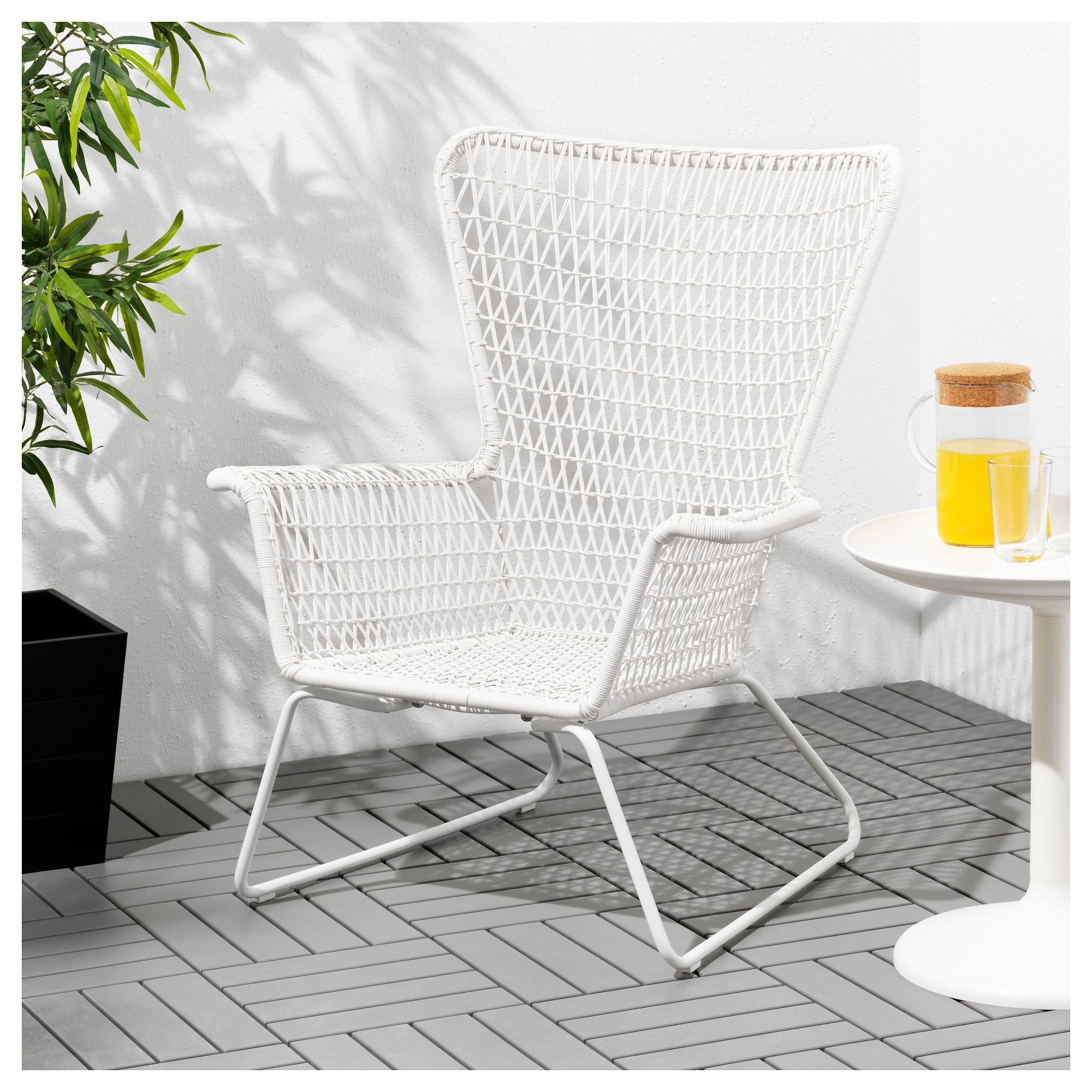 HÖGSTEN armchair, outdoor, white IKEA Hong Kong and Macau