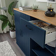 SKRUVBY storage combination w glass doors
