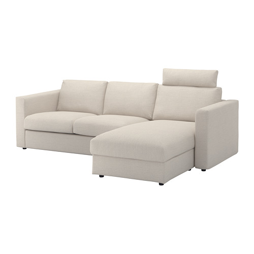 VIMLE cover 3-seat sofa w chaise longue