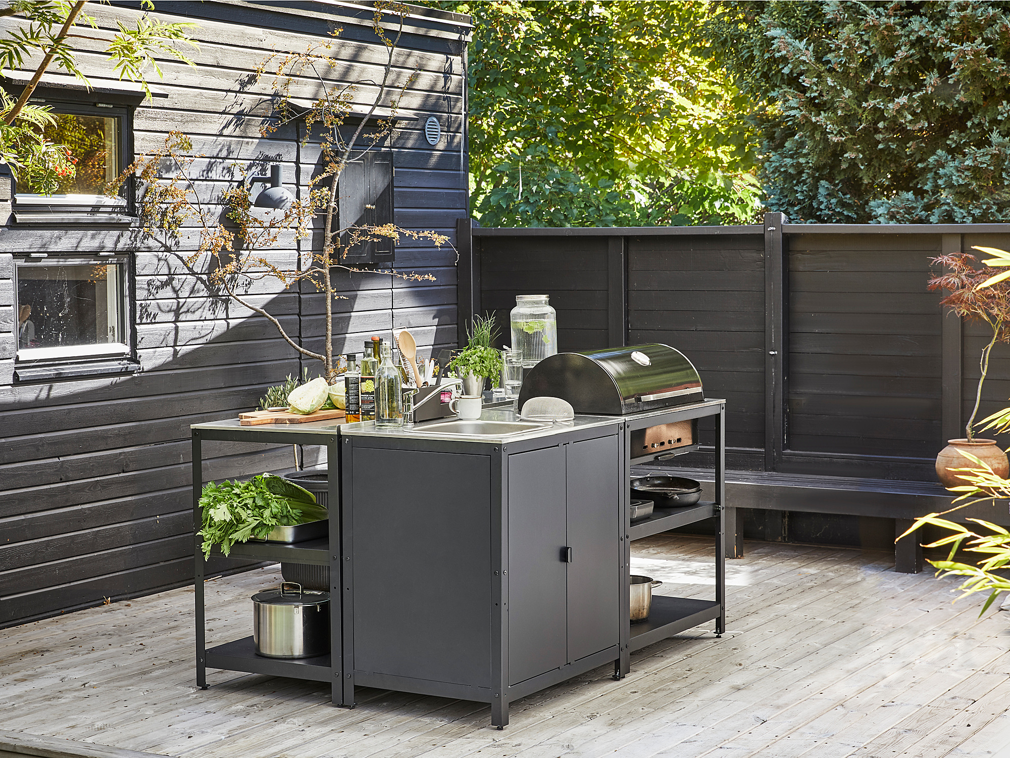 GRILLSKÄR kitchen sink ut/chrcl bbq, outdoor, stainless steel IKEA